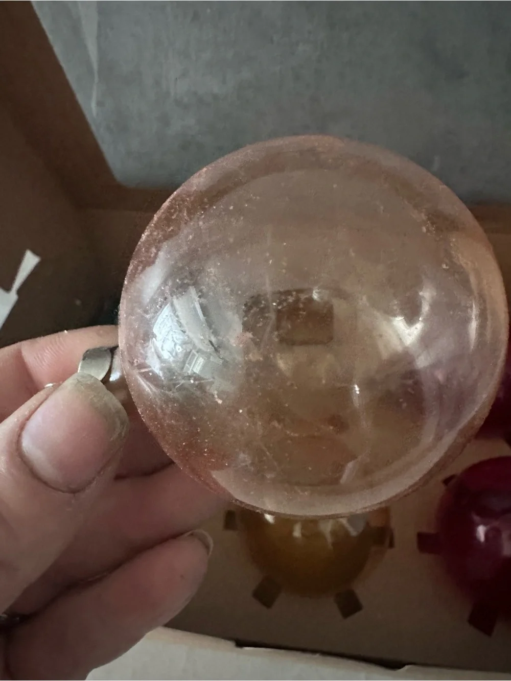 6 VINTAGE UNSILVERED CHRISTMAS ORNAMENTS